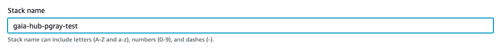 CloudFormation stack name